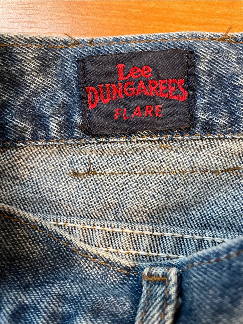 Vintage 90s Can't Bust Em Lee Dungarees Flare Light W… - Gem
